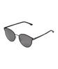 Heonteoaiweeo [Woman] Round Thin Metal Sunglasses - Black Polarized Htb22