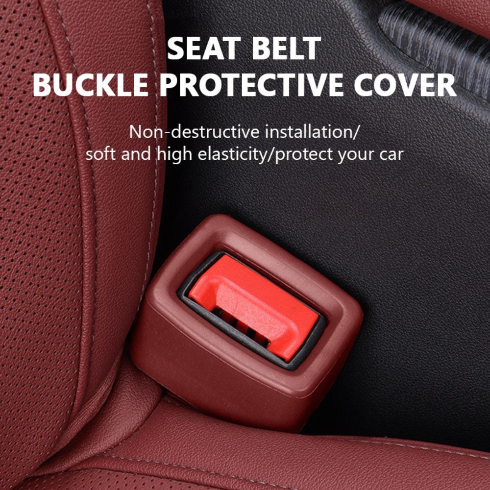 2Pcs Buckle Up Car Safety Belt Buckle Holder Anti Scratch Seat Belt Protection Cover  Vehicle