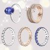 2022 New Winter Style 100 %925 Triple Spiral Sterling Silver Ring Fashion Women 'S Party Jewelry