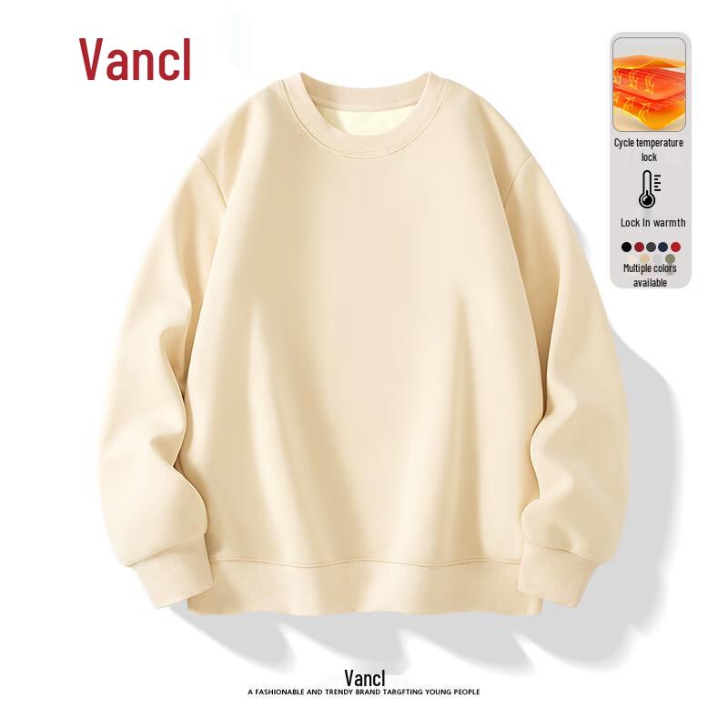 VANCL Men's Winter Loose Fit Fleece Lined Sweatshirt