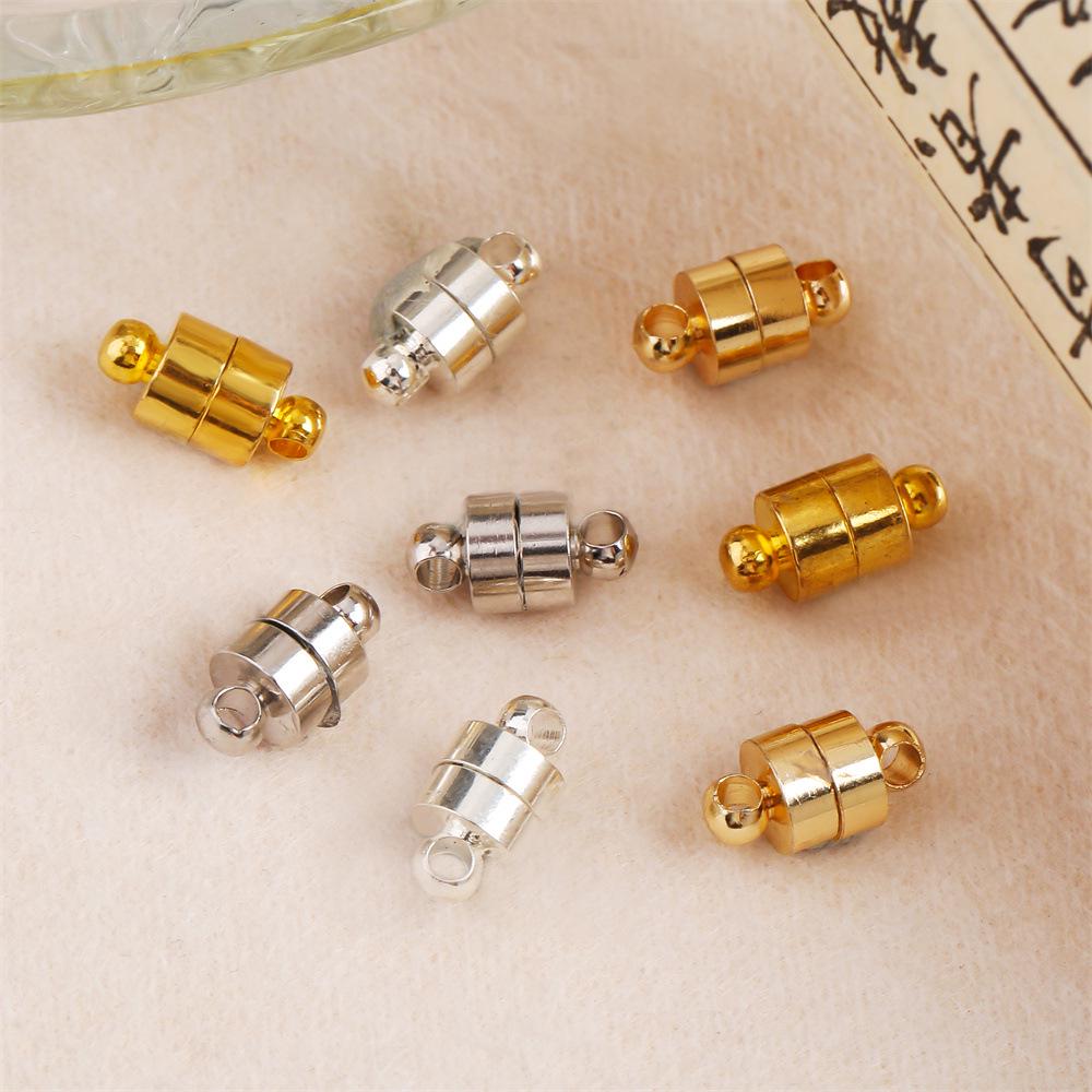 14k Gold-Filled Cylindrical Magnetic Clasp for DIY Jewelry Necklace/Bracelet Connector