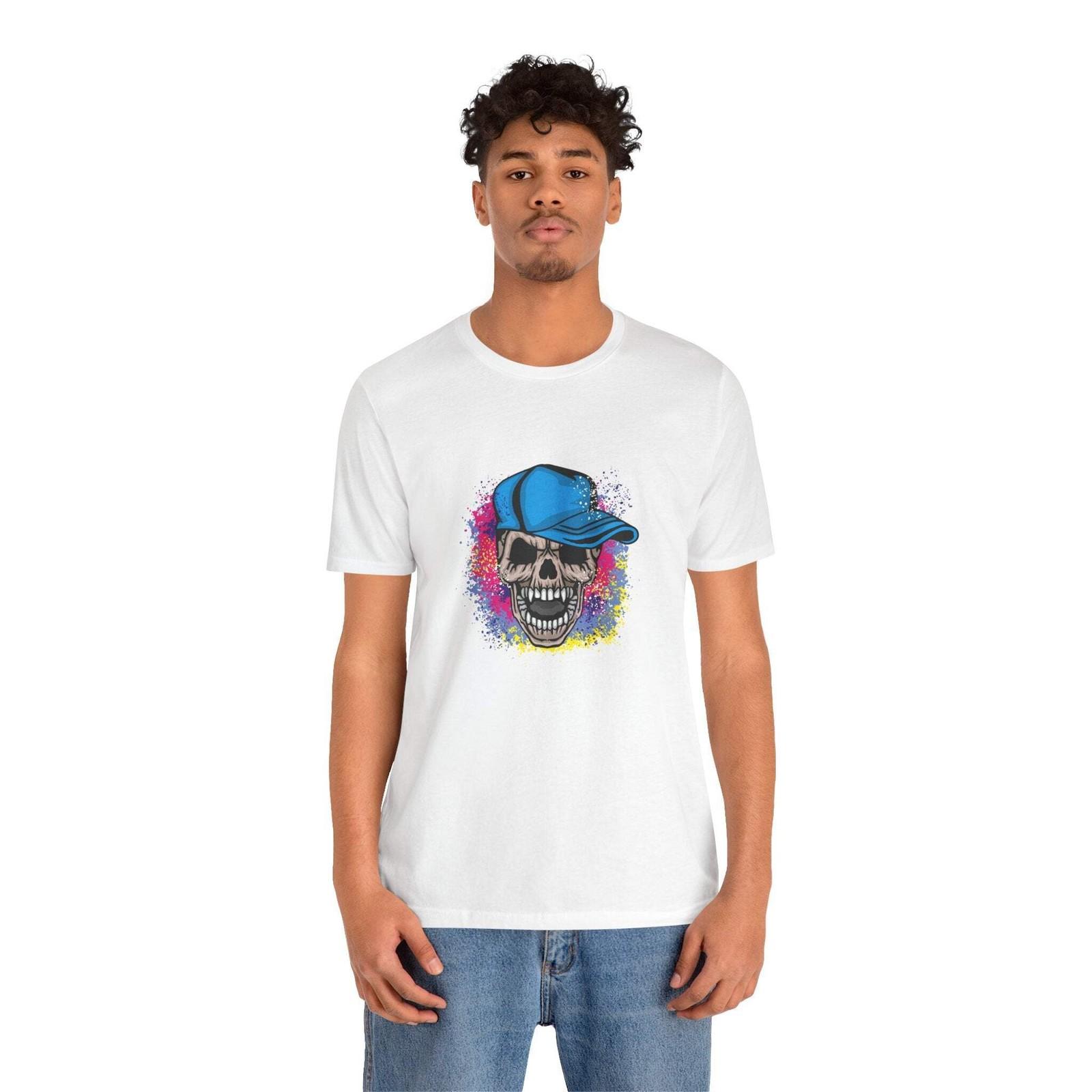 POP Culture Classics Series Grunge Skull Unisex Jersey Short Sleeve T-Shirt S разноцветный