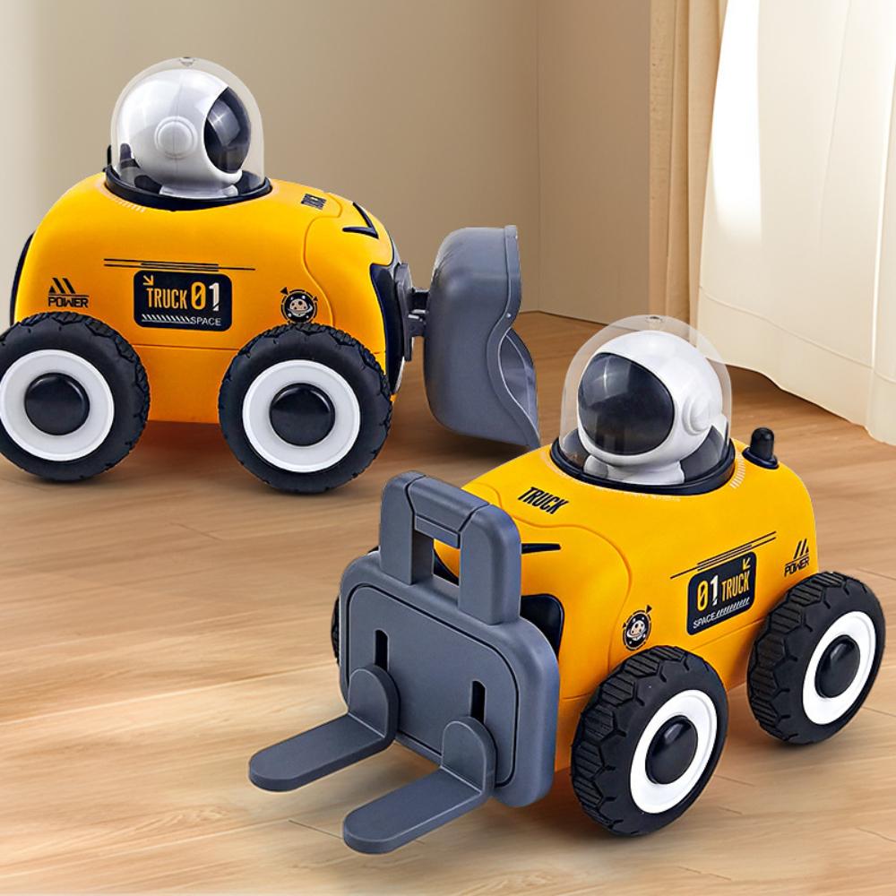 New Style Space-themed Remote Control Vehicle, Four-wheel Excavator, Bulldozer, Lift Truck, Children's Toy Vehicle