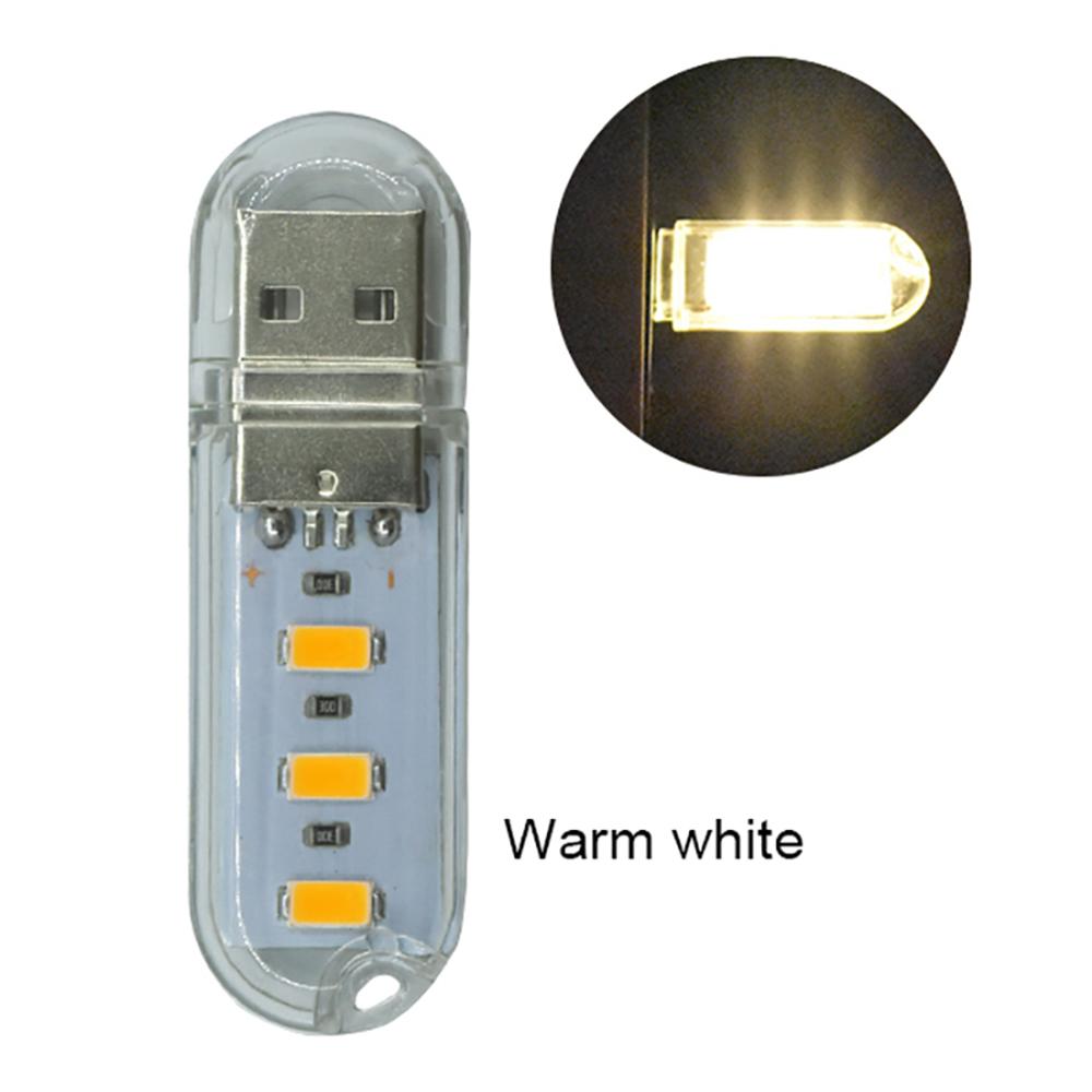Mini přenosná USB LED knižní lampa DC5V ultra jasná čtecí knižní stolní lampa 3LED 8LED světla pro power banku PC notebook notebook