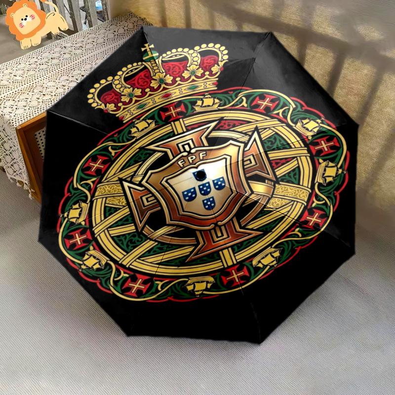 Royal Emblem Design Folding Umbrella Suitable for All Seasons 8 Paraphenoid Bones Sun Umbrella Umbrella Umbrella