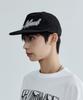 MAISON MINED Script Type Applique Ball Cap Black
