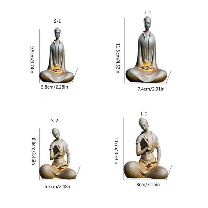 Outdoor Sitting Buddhism Statue Meditating Carving Statue Buddhism Sculpture for Peaceful Home and Garden Decoration