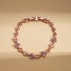 European and American Light Luxury Zircon Imitation Pearl Flower Oval Buckle Bracelet Retro Exquisite Jewelry