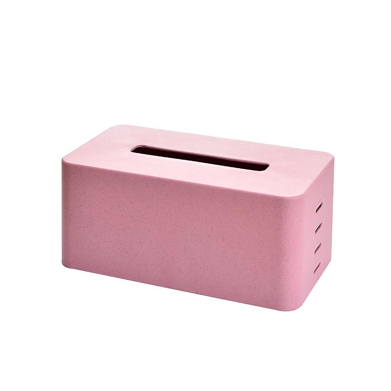 European-Style Adjustable Wheat Straw Tissue Box for Living Room Coffee Table