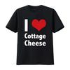I Love Cottage Cheese T Shirt vintage Washed Breathable Unisex Top For Everyday Wear fashion Stretched Soft graphic streetwear