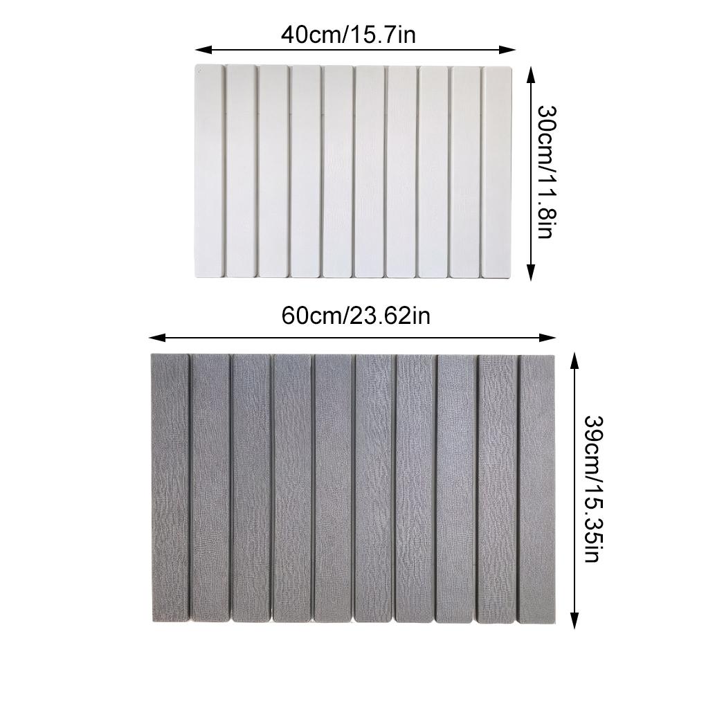 PE Foldable Dish Drying Mat Highly Absorbent Crockery Pad Foldable Dishwashing Drainage Mat Kitchen