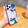Anime L-Link Clicks Phone Case For iPhone 16 15 14 13 12 11 Pro Max White Purple Matte Laser Metallic Aurora Funda