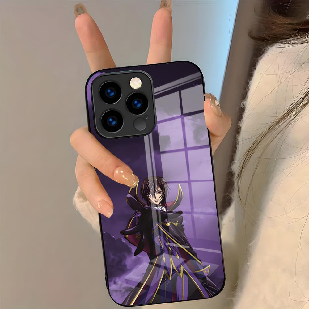 

Чехол для телефона C-Code G-Geass для iPhone 17 Pro Max 16 15 14 Pro Max 13 11 Plus Стеклянная крышка iPhone 16 Pro Max