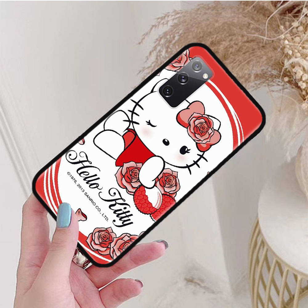 Schwarze Hülle für Xiaomi Poco X6 X4 M5 M6 F5 F6 C65 C55 C50 C51 C40 Pro Redmi 14C A3X 13C 12C 11T 10A 9C Note 7 6 8A Plus L-5 Hello Kitty