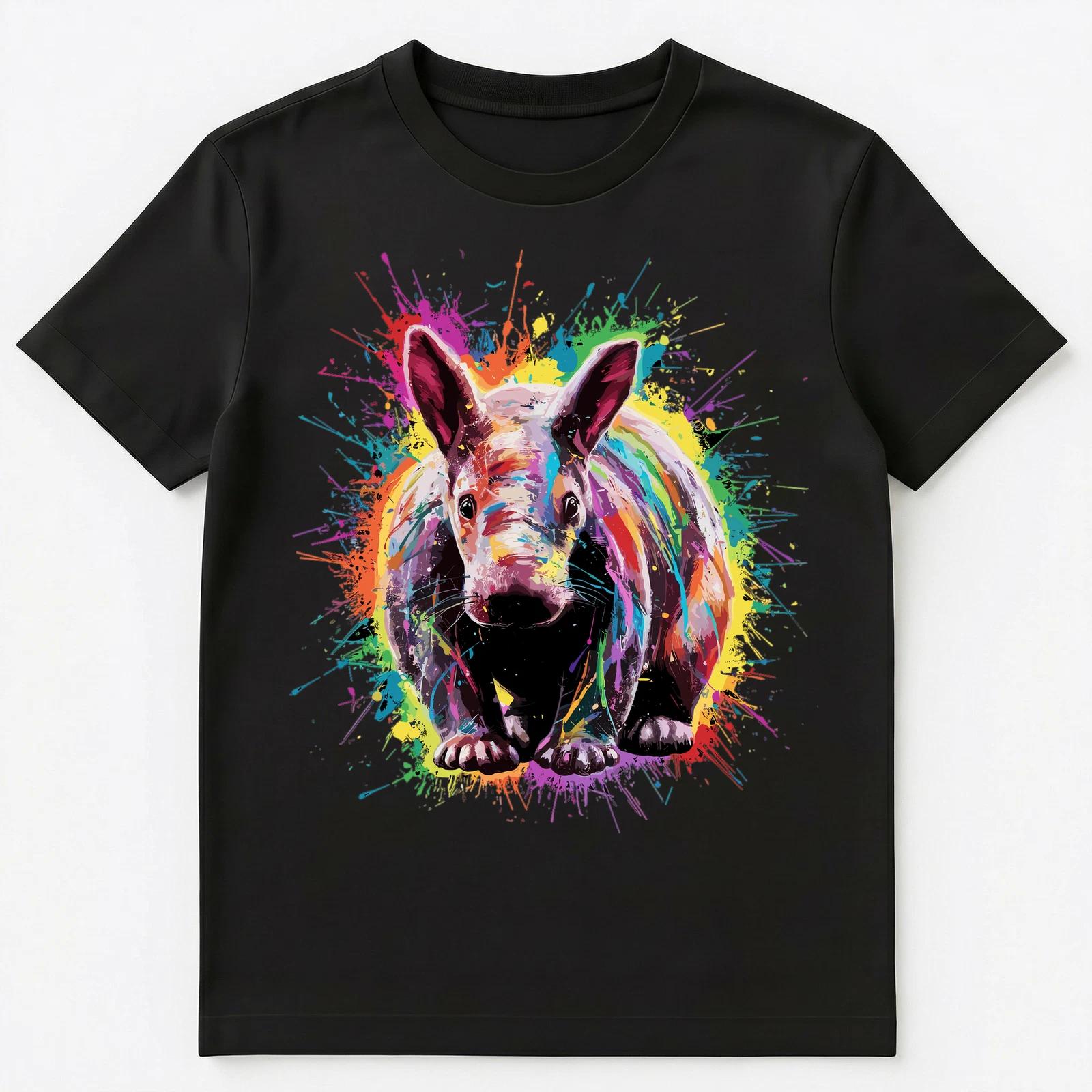 

Colorful Paint Splash Aardvark Art Graphic Unisex T-Shirt S
