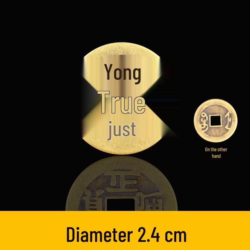 Imitation Qing Dynasty Brass and Copper Five Emperors Coins Pendant Ornament.