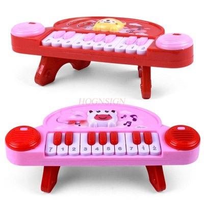 Kinder Lern Zeichentrick Elektronisches Klavier Elektrischer Sitztisch Kleines Klavier Lern Musik Ton Licht Früh