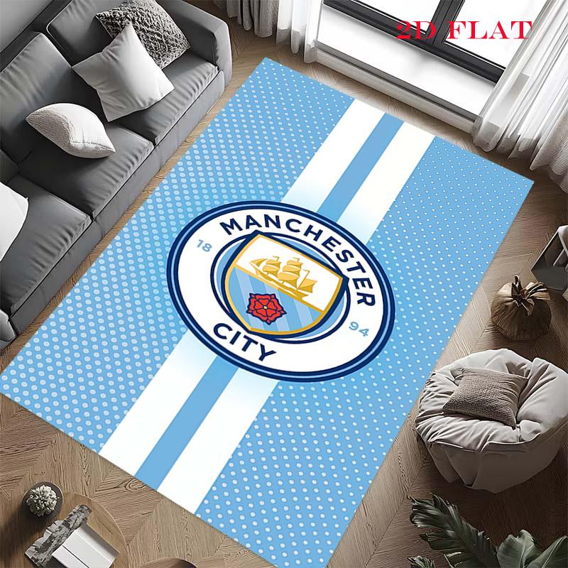 MCFC logo Carpet Rug for Living Room Bedroom Home Sofa Decoration,Kids play Nonslip Floor Mat