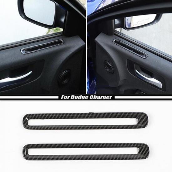 Car Interior Door Air Vent Cover Trim For Dodge Charger 11-23 Accessories Carbon
