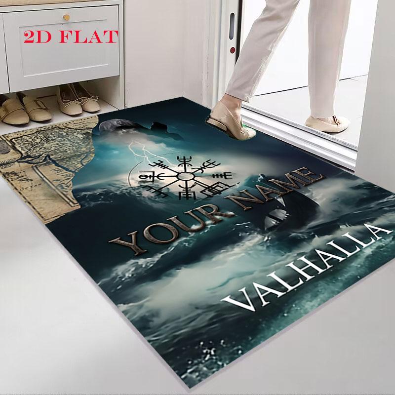 Custom Viking Carpet Rug for Living Room Bedroom Home Sofa Decoration,Kids play Nonslip Floor Mat