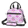 Cute Pug Dog Insulated Lunch Bag for Women Kids Thermal Lunch Box Portable Cooler Tote Bags for School Work Picnic Beach Travel