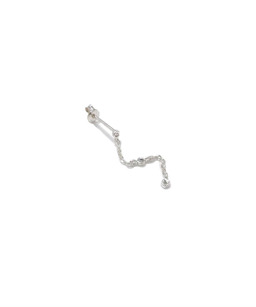 Aphrose Behind Logo Pure Dots Pendant Asymmetrical Earrings
