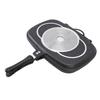 Double Sided Frying Pan Non Stick Uniform Heating Grill Pan for Gas Stove Kitchen Supplies