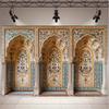The Sultan's Choice Moroccan Court-style Retro Photography Background - Polyester the Perfect Choice for Birthday Parties