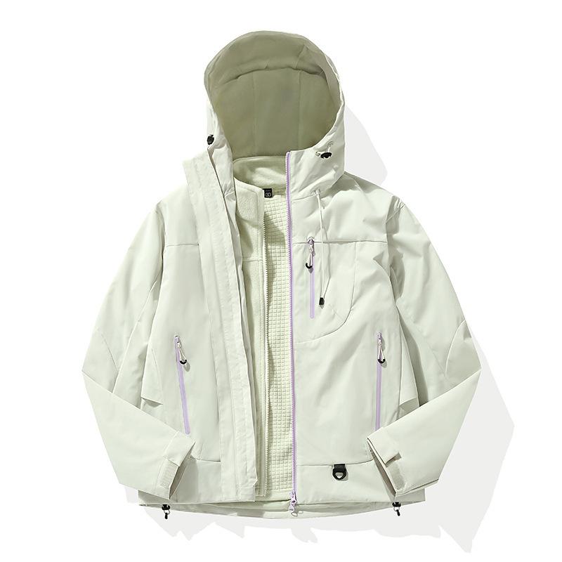 Women's Trendy Outdoor 3-in-1 Softshell Jacket for Hiking & Mountaineering - Windproof & Waterproof