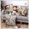 Christmas Pillow Case Christmas Tree Reindeer Snowman Decoration Sofa Atmosphere Decorative Linen Pillow