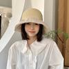 Spring and Summer Pleated Bow Sun Hat Children's Fashion Versatile Splicing Straw Hat Sun Protection Sun Bucket Hat
