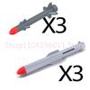 MOC Military Building Blocks Accessories Missile Rocket Nuclear  Assembly Models Compatible With Toys Kid Gift Bricks X053 DIY
