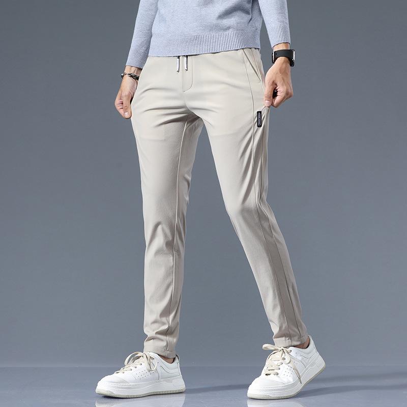 Ice-Silk Casual Trousers for Men Loose-Fit Summer New Style Slim-Fit Straight-Leg Trousers Men's Fashionable Versatile Sports Trousers