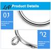 Smooth Gliding Drapery Rings 10Pcs C Shaped Curtain Rings Heavy Duty Bypass Metal for Center Brackets Passing with Eyelets French Return Rods Sliding