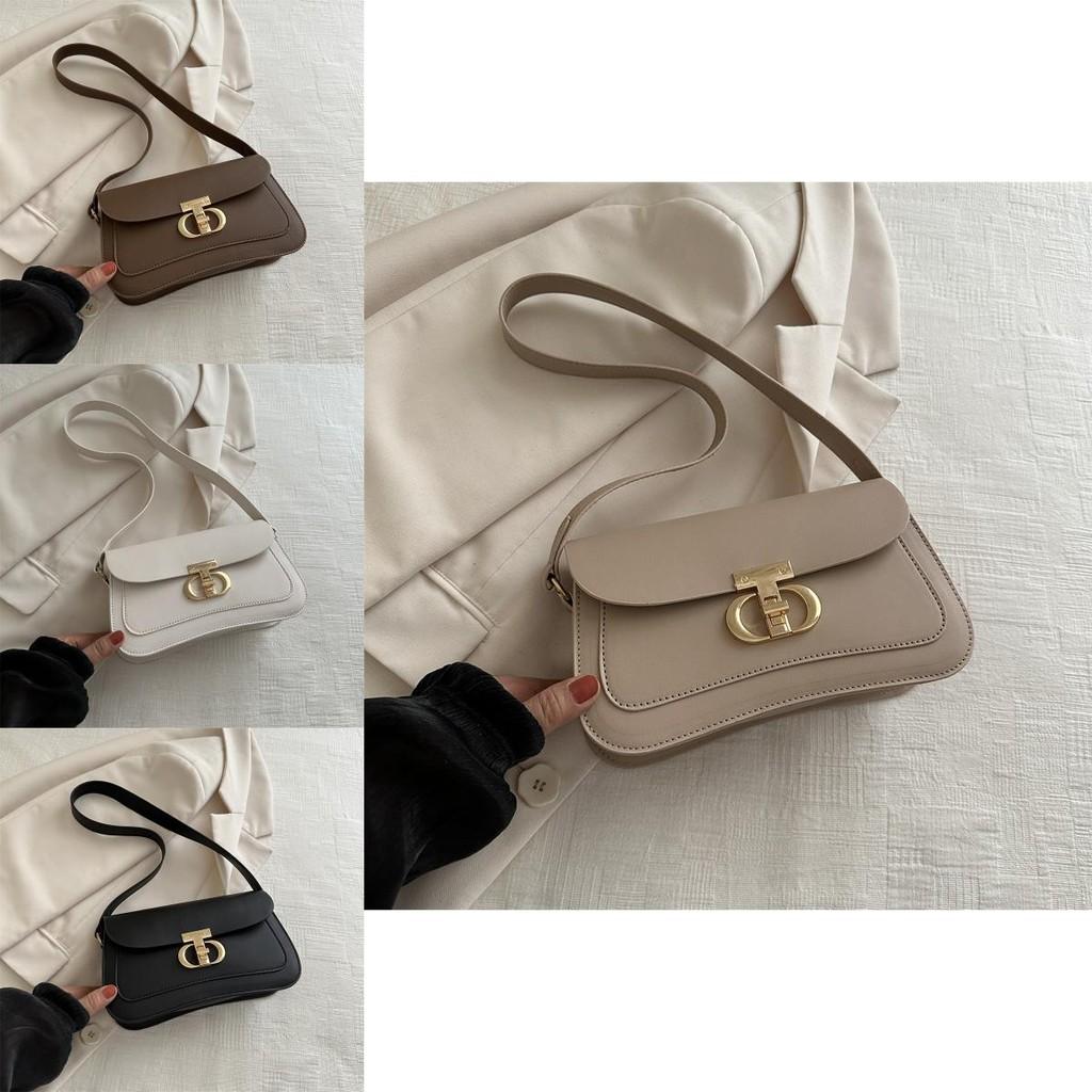 Chic Retro Stylish Women's Spring Small Square Bag Casual Shoulder Handbag In Black White Brown Beige