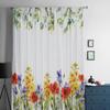 Akvarell virágok és ágak Tüll függönyök nappali dekorációhoz Modern fátyol sifon függönyök hálószoba áttetsző voile