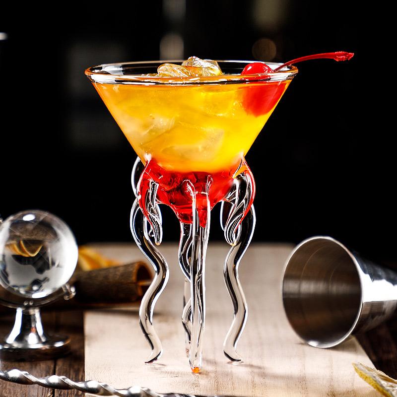 Creative Aquarium 3D Jellyfish Molecular Cocktail Glass For Bar Nightclub Party Scaleph Octopus Alviero Martini Wine Glasses Cup