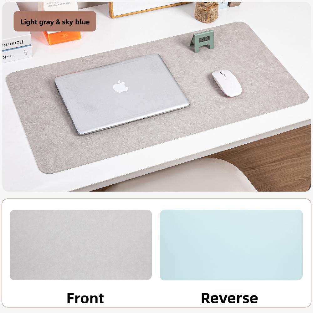 Retro Cowhide Textured Desk Mat, Double-sided, Stain-resistant, Extra-large Mouse Pad, Office Computer Mat, Writing Mat, Desk Mat