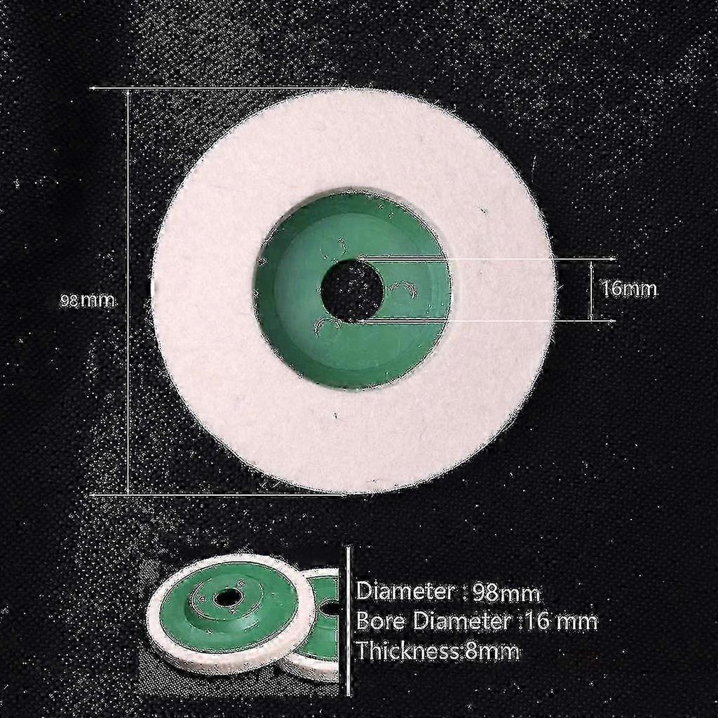 2025 10pcs Dia 100mm Polishing Wool Wheel Pad Buffer Disc Bore Dia 16mm_ZKD22