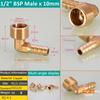 1BSP Anschluss 6 8 10 12 13 14 16mm Schlauchstutzen Gewindeanschluss 1/8 1/4 3/8 1/2 3/4 Gewinde Messing Rohrverschraubungen Winkel Pagode