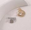 Electroplated Moon Pendant with Micro-Set Diamonds - Handmade DIY Necklace Accessory