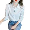 2025 Spring Women's Embroidered Long Sleeve Blouse - Casual & Versatile
