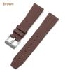 Natural Green Fluoro Rubber Watchband 18 20 22mm Black Blue Gray Brown Swift Bar Pin Clasp Strap Fit For Seiko RX Tissot Watch