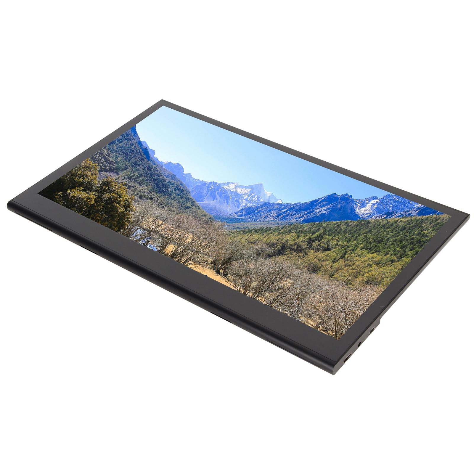 

15,6-дюймовый QLED-монитор 1920x1080 10-точечный емкостный сенсорный USB-порт типа C HD-монитор для Windows 11 UK Plug