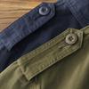 Multi Pocket Cargo Jacke Herren Frühling Herbst Mäntel Revers Kragen Casual Fashion Outwear Grün