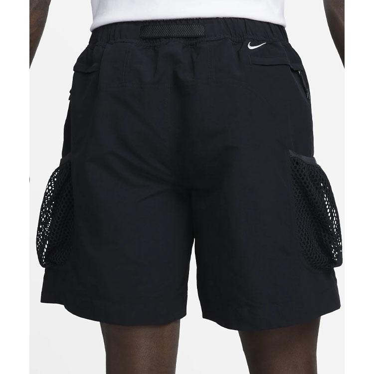 Nike ACG Snowgrass Solid Color Logo Pocket Drawstring Shorts Men Bottoms Black DV9405-010