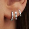 3 STÜCKE Edelstahl Goldfarben Kreis Creolen Set für Damen Einfache Zirkon Blume Ohrstecker Knorpelpiercing Schmuck