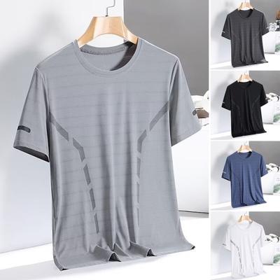 Herren Quick Dry Trainingsshirts Leichtes Feuchtigkeitstransportierendes Oberteil Sportliches Fitnessstudio T-Shirt mit Mesh