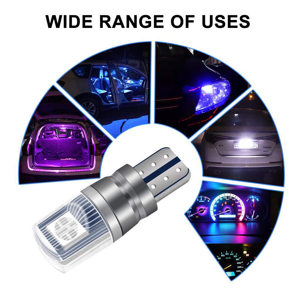 T10 RGB Led 194 168 W5W 5050 SMD Signal Lights RGB Automovie Interior Dome Reading Light WIith Remote Control Car AccessoriesTurn Signal 2