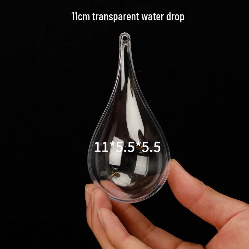 Christmas Heart-Shaped Acrylic Ornament - Transparent Hanging Ball Decoration